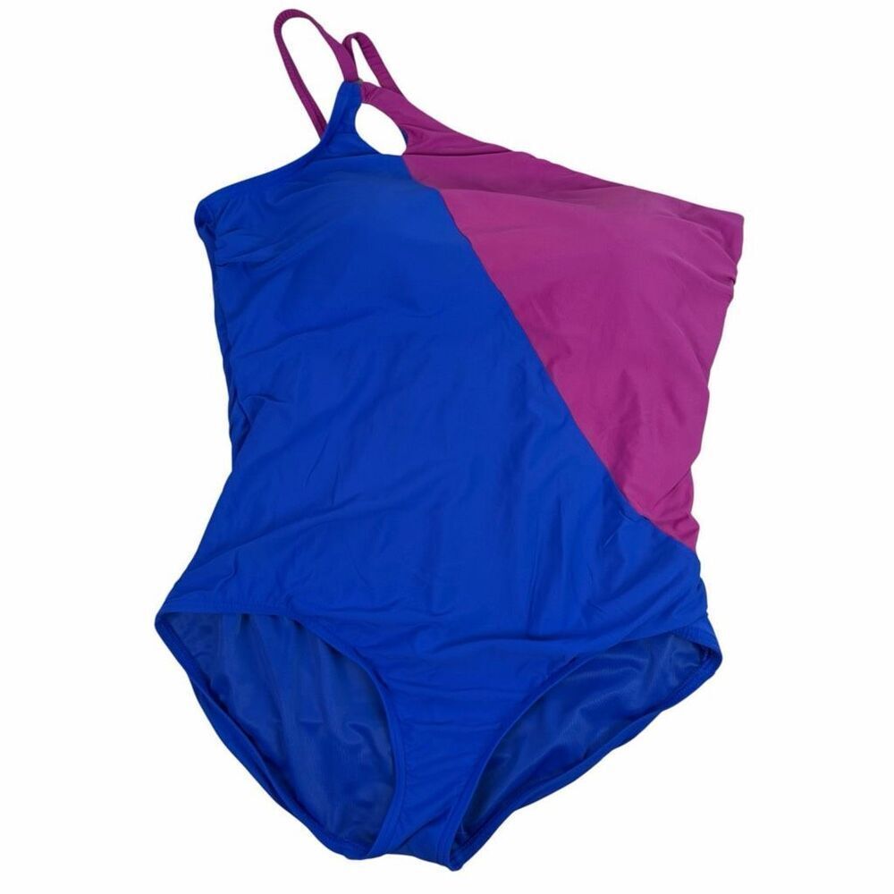 Lands End 20W One Shoulder One Piece Swimsuit